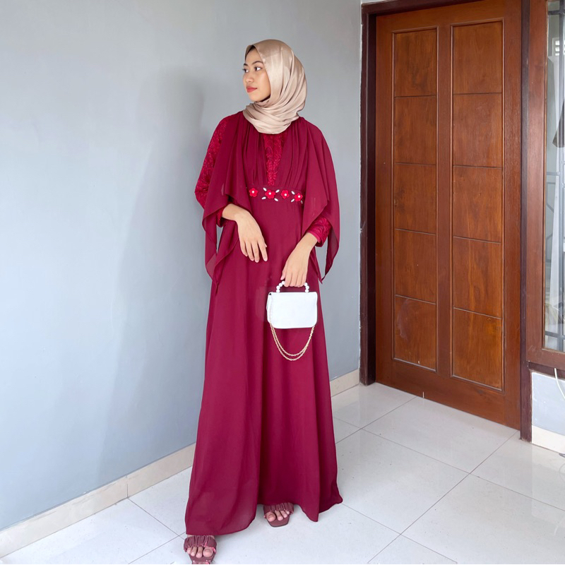 LastStok Dress Alesha Ceruty + brukat+furing