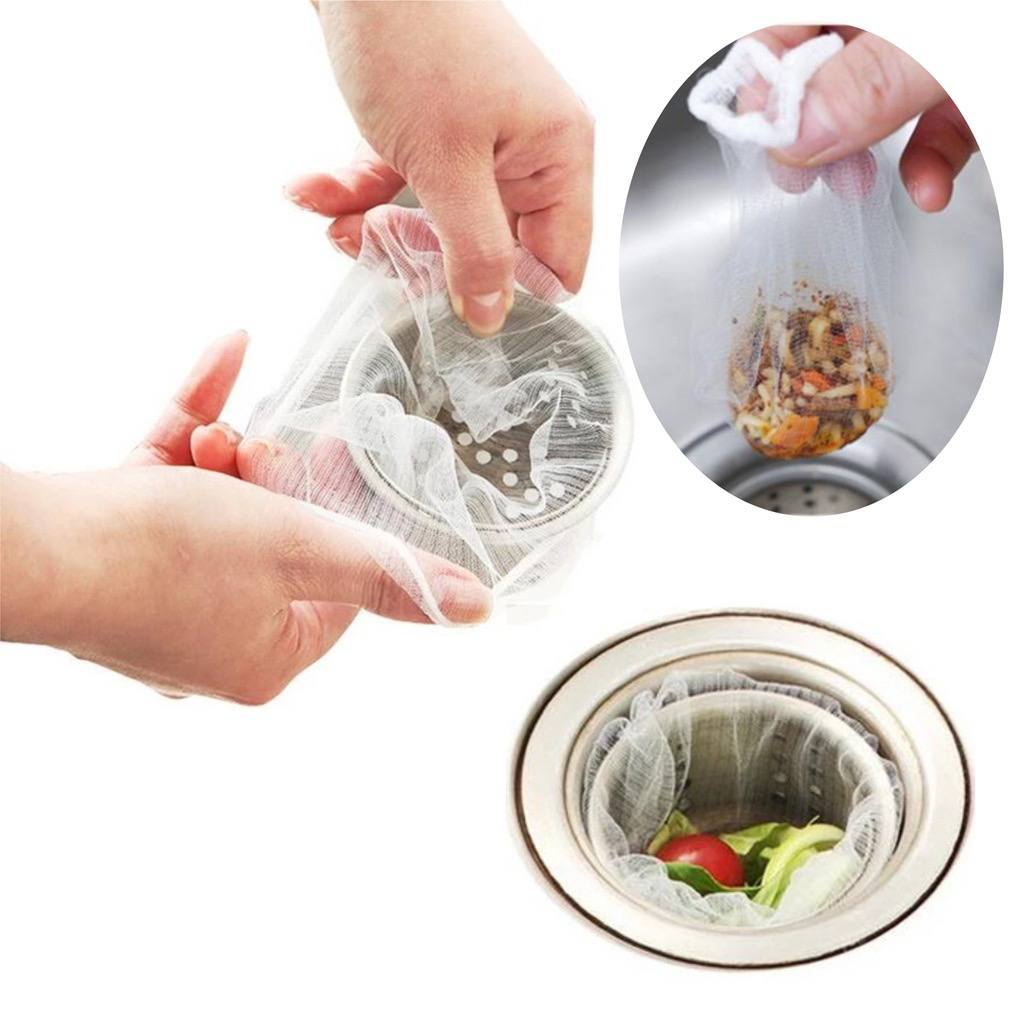 JT - 30 PCS KAIN SARINGAN WASTAFEL CUCI PIRING DAPUR KANTONG SAMPAH ANTI MAMPET / Jaring Saringan Wastafel filter cuci piring sisa sampah makanan Sink Filter Net Strainer