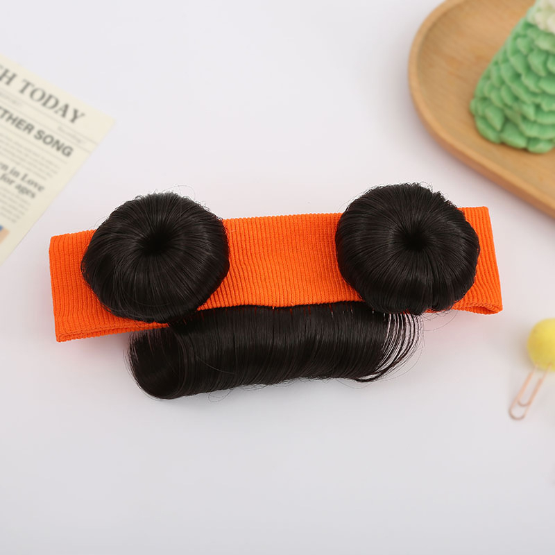 WB14 BANDANA wig rambut palsu bayi motif poni cepol konde