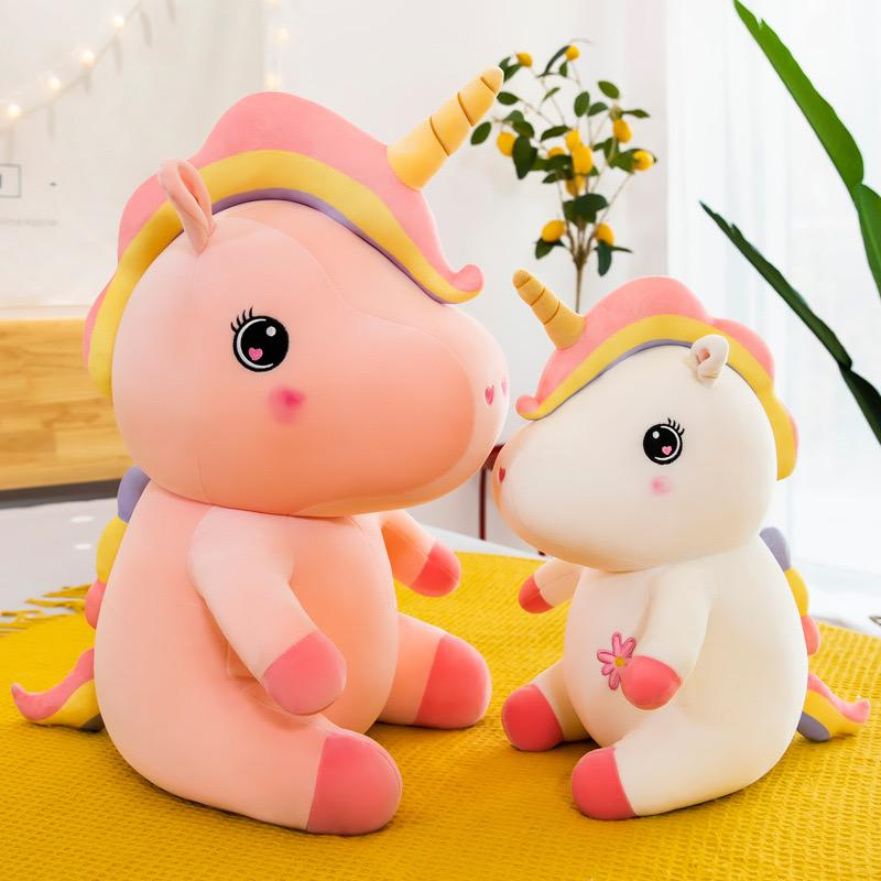 Boneka Unicorn Duduk Bahan Plush