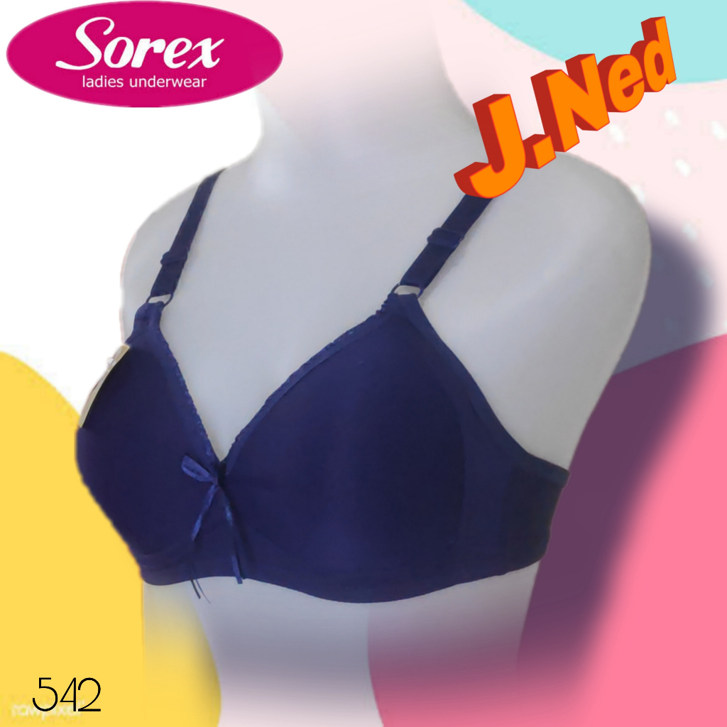 J542 BRA SOREX  BUSA TIPIS  TANPA KAWAT SIZE 36 - 42