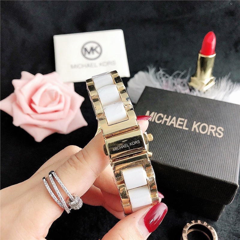 ((NEW IN)) JAM TANGAN MK MICHAEL KORS / MK MICHAEL KORS WATCH QUARTZ FULLSET BOX + PAPERBAG