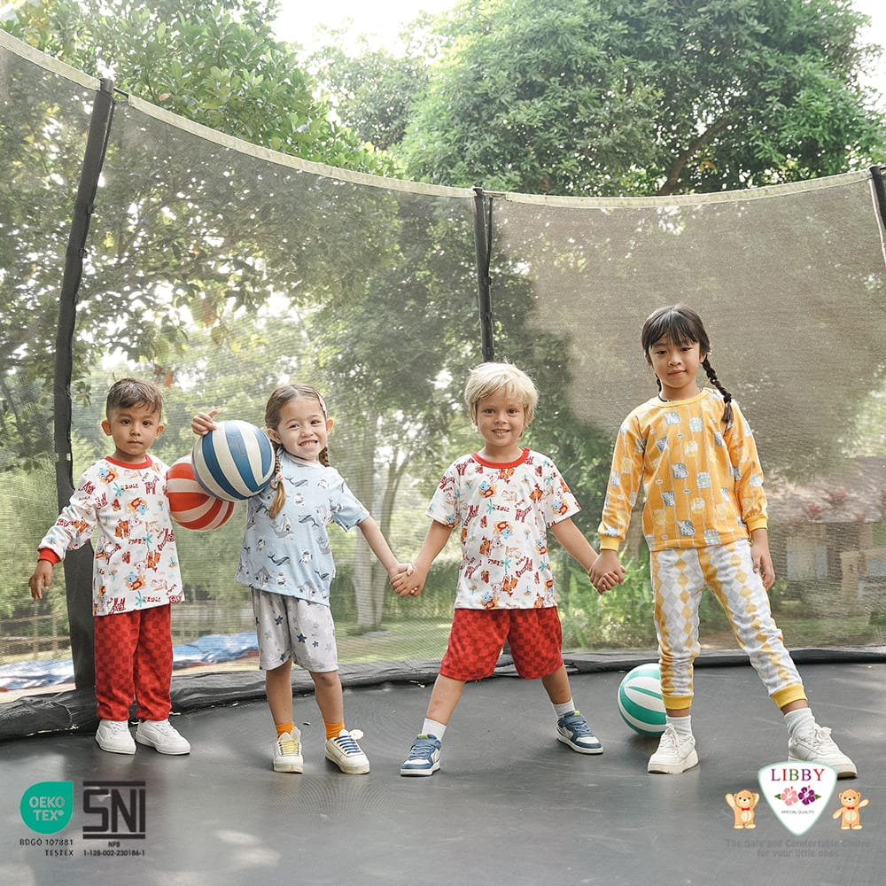 Libby Baby Slaber Motif - Celemek Makan Bayi Summer Games/The Terrase Story/Hello Sunshine/Tree House