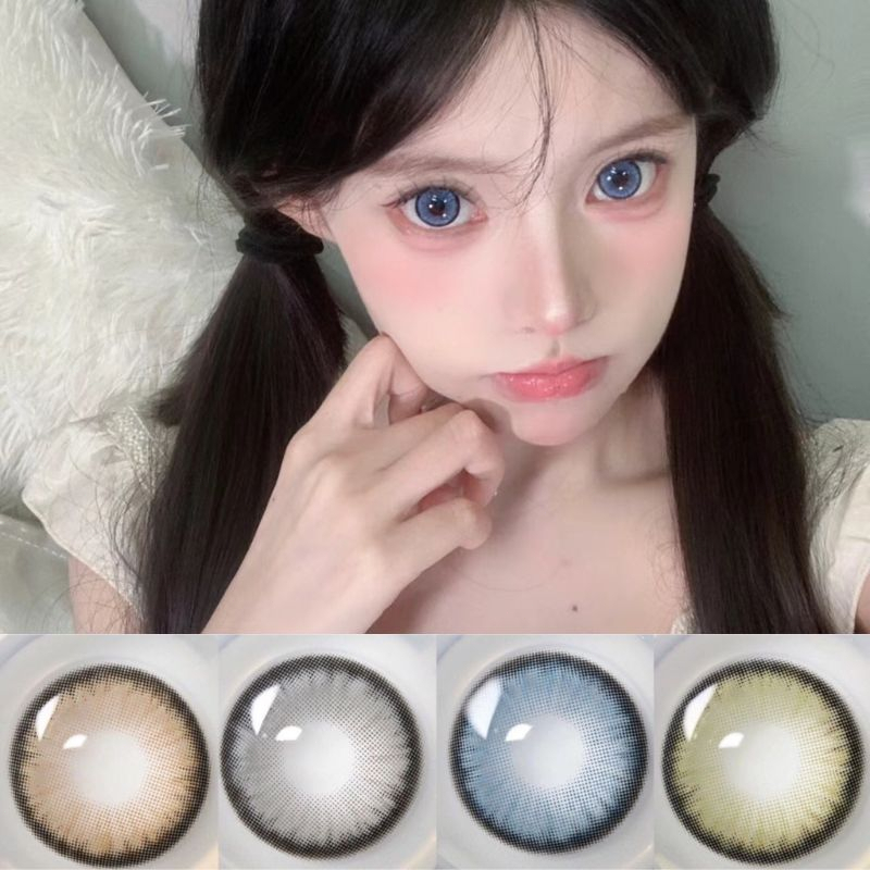 SOFTLENS DAWN SERIES BROWN BLUE COLORED LENSES lensa kontak warna 14.5MM