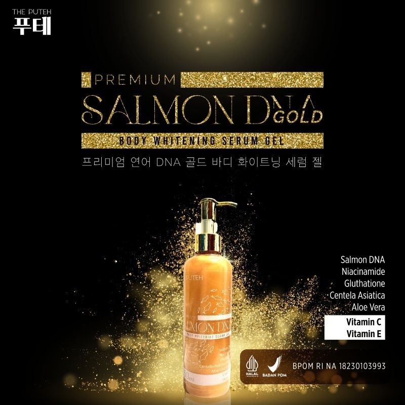 WHITENING SALMON DNA 24K GOLD BODY SERUM 250ML