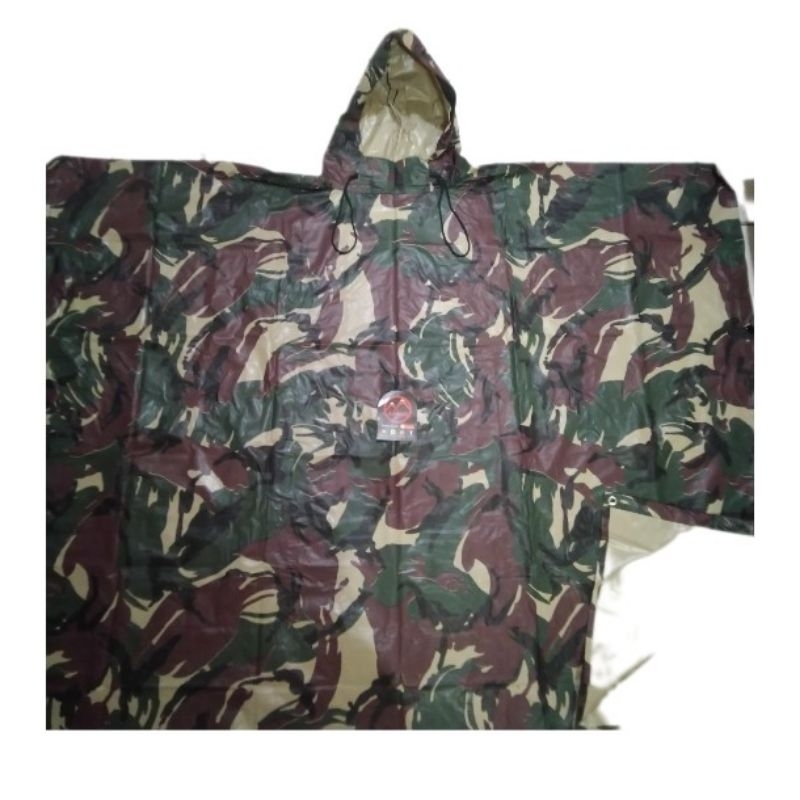 Jas Hujan Ponco 3 in 1 Loreng LUBANG LOOP Camo kamuflase MALVINAS ARMY TNI