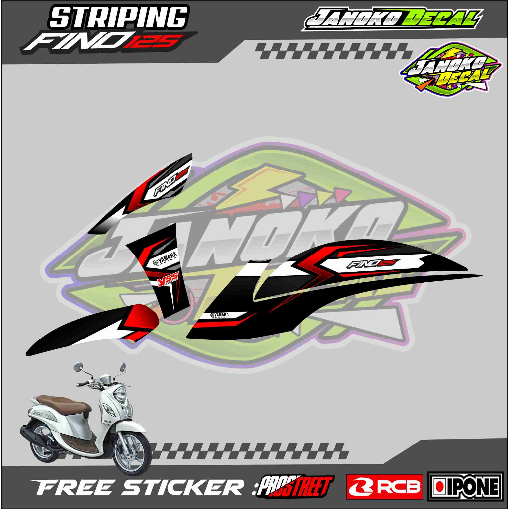 STRIPING VARIASI YAMAHA FINO 125 / STICKER LIST VARIASI MOTOR FINO 125