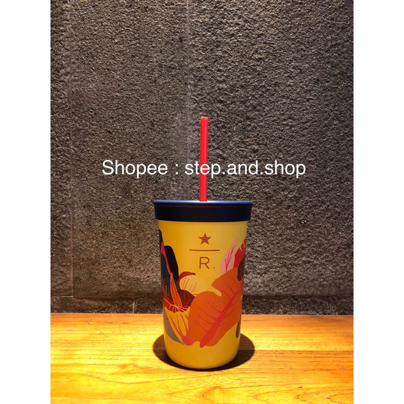Starbucks Tumbler Reserve Cold Cup Stainless - Landscape In Yellow - Limited Edition