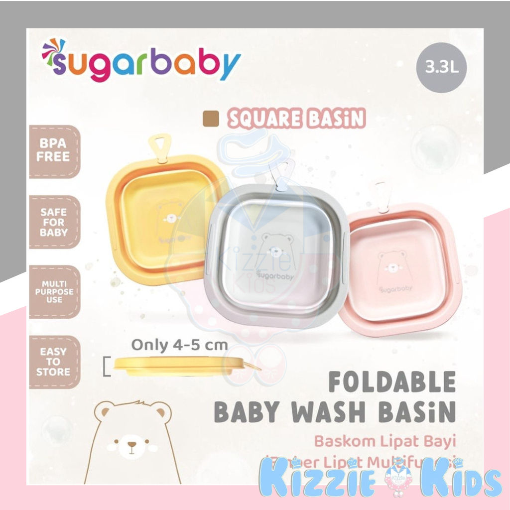 Sugarbaby Foldable Baby Wash Basin/Baskom Lipat Bayi/Ember Lipat Multifungsi