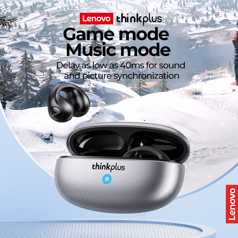 Lenovo Thinkplus XT83II Headset Bluetooth 5.3 Klip Telinga TWS Earphone untuk Android/IOS 100% Ori Dengan Mikrofon