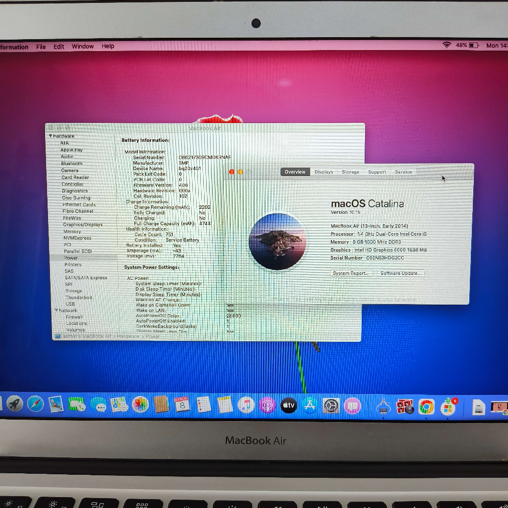 MacBook Air Early 2014 Core i5 RAM 8GB SSD 128GB 13.3 Inch Murah