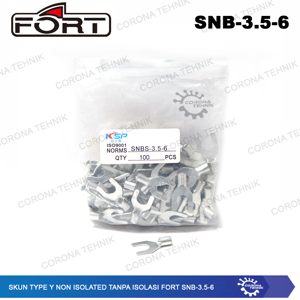 For Cable 2.5 - 4 mm Skun Type Y Non Isolated Tanpa Isolasi FORT SNB-3.5-6