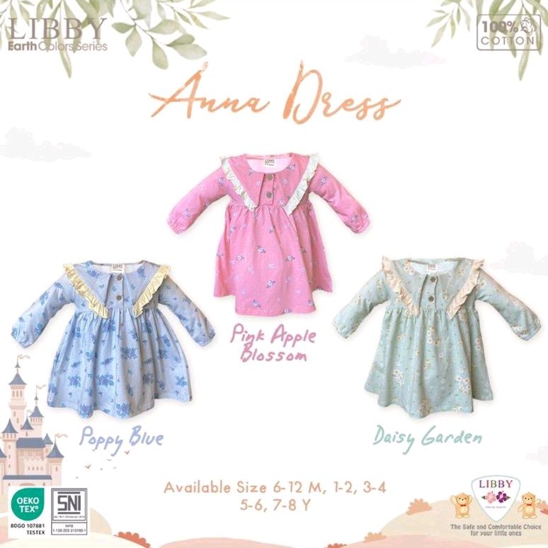 Libby ANNA DRESS / Dress anak Libby lengan panjang