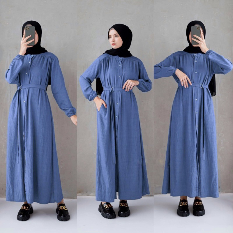 Kesya Dress Wanita Crinkle Airflow High Quality