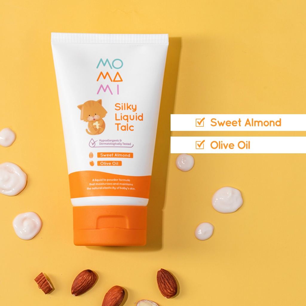 Momami Silky Liquid Talc 125ml / Bedak Bayi / Bedak Cair Bayi