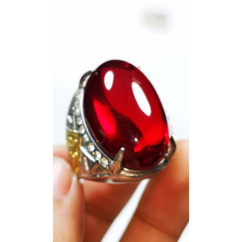 Batu permata ruby siam jumbo