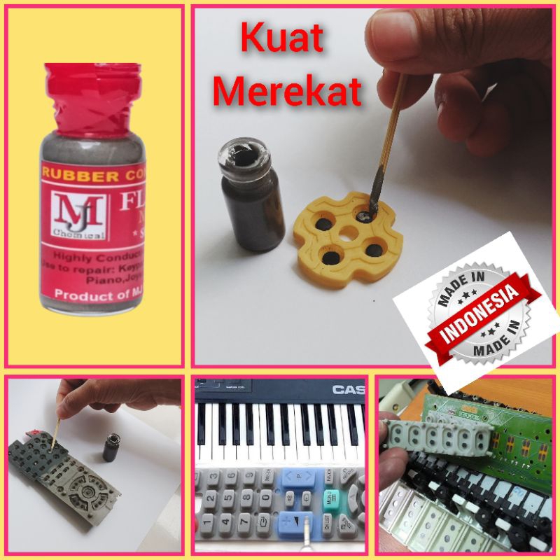 Rubber conductive paint cat konduktif utk karet remote, joystick ,keyboard , piano Dll