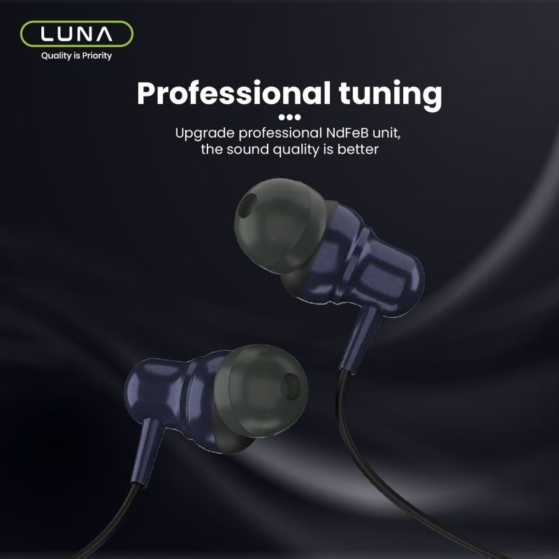 HEADSET PREMIUM BY LUNA SUARA In ear of wired earphone gaming hedset xtra bass