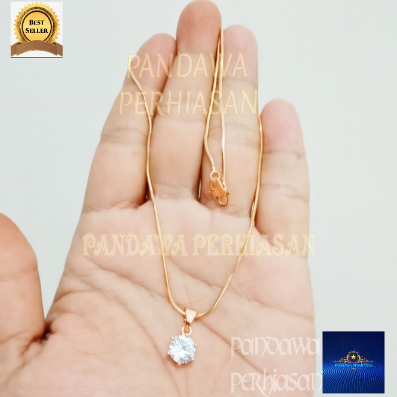 Kalung titanium BM1 asli anti luntur anti karat rantai ORI promo set perhiasan titanium pengganti em