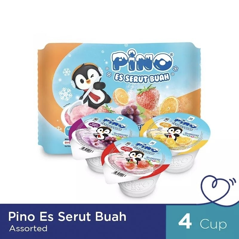 

Pino Es Serut Buah Rasa Anggur, Stroberi, Jeruk (1 Bag isi 4 Cup)