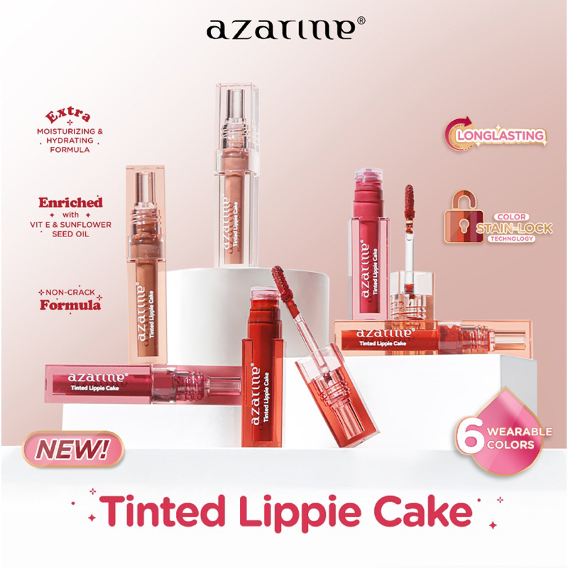 BISA COD - [Azarine x Red Velvet] Tinted Lippie Cake Lip Tint 2.9ml Liptint Azarine