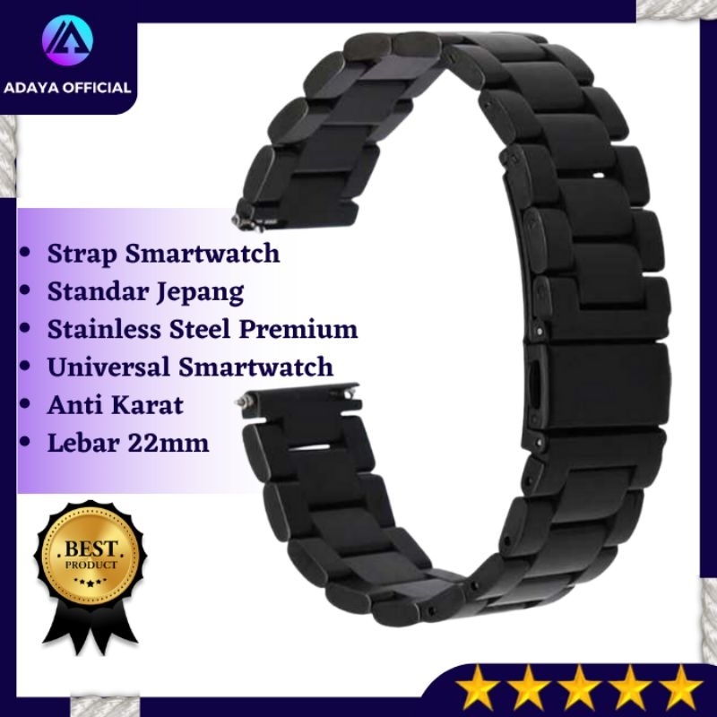 Original strap tali smartwatch Stainless Steel 22mm Untuk Samsung Gear / VYATTA / HUAWEI WATCH GT 2 