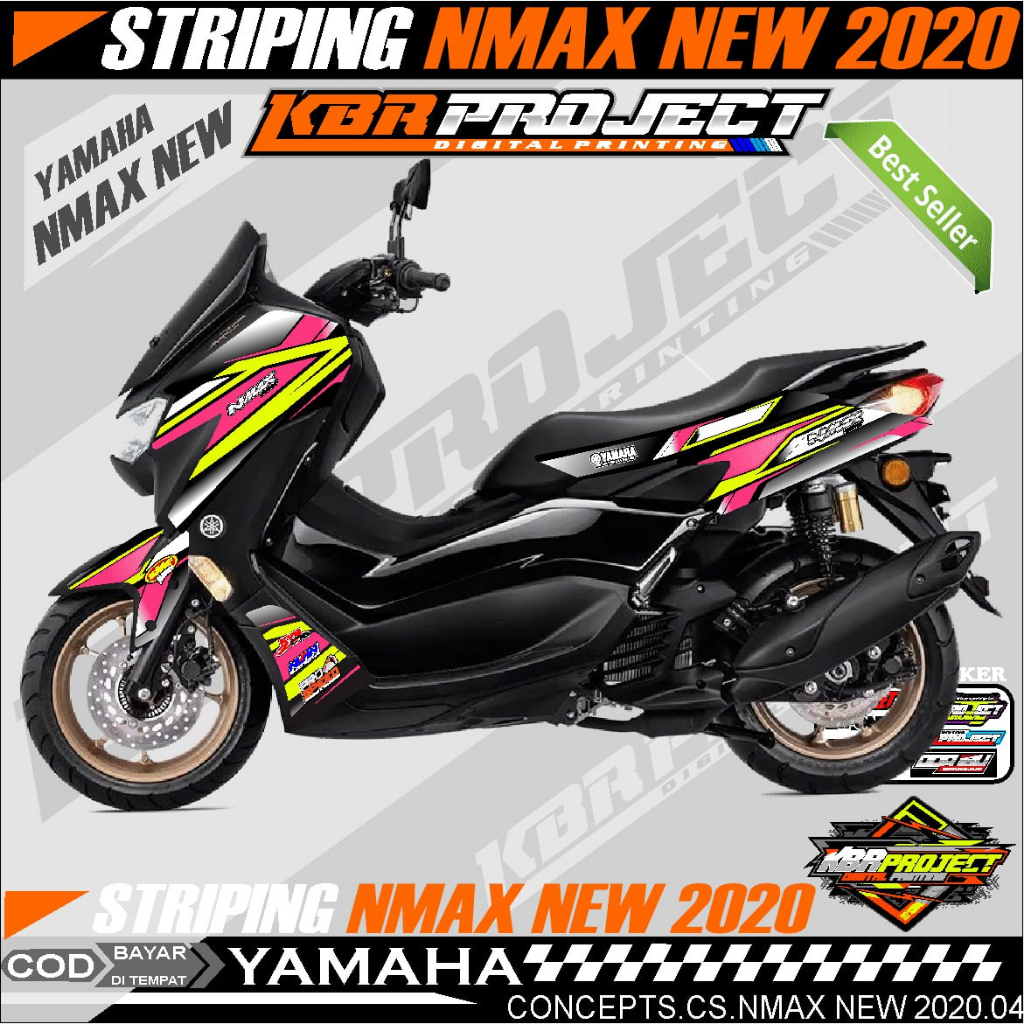 NMAX NEW 2020 STIKER  STRIPING PREMIUM MOTOR KEREN LIS VARIASI NMAX NEW 2020 STIKER MOTOR YAMAHA DES
