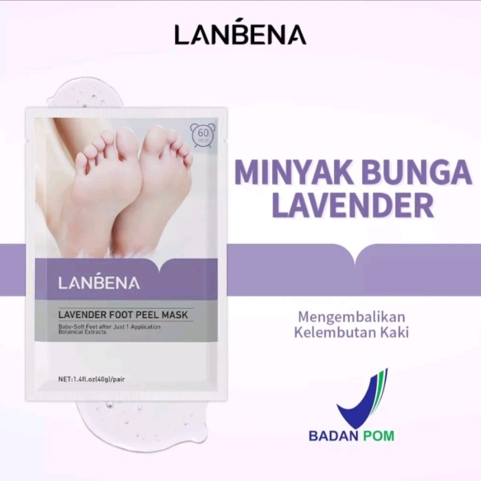 LANBENA FOOT PEELING MASK LAVENDER MASKER KAKI - EXFOLIATING KAKI