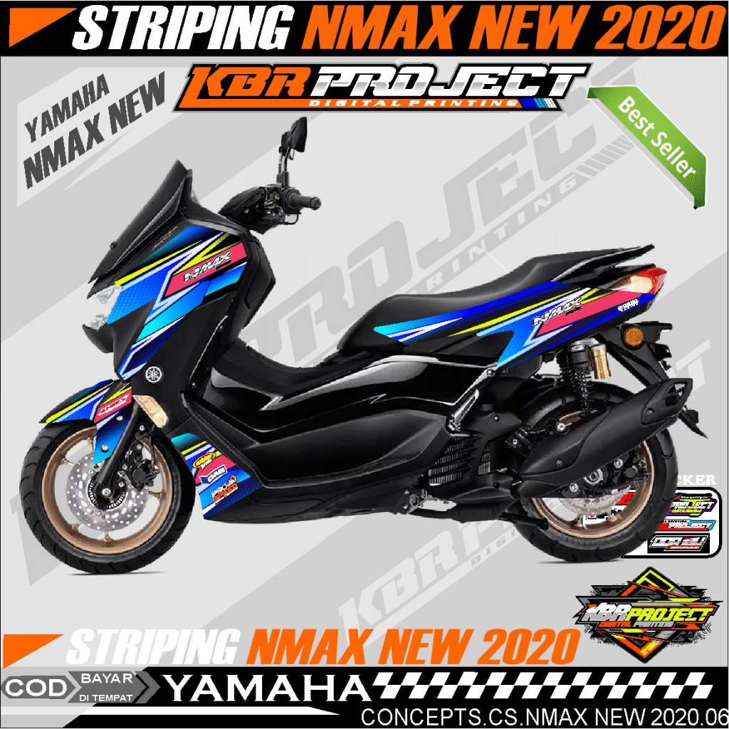 NMAX NEW 2020 STIKER  STRIPING PREMIUM MOTOR KEREN LIS VARIASI NMAX NEW 2020 STIKER MOTOR YAMAHA DES