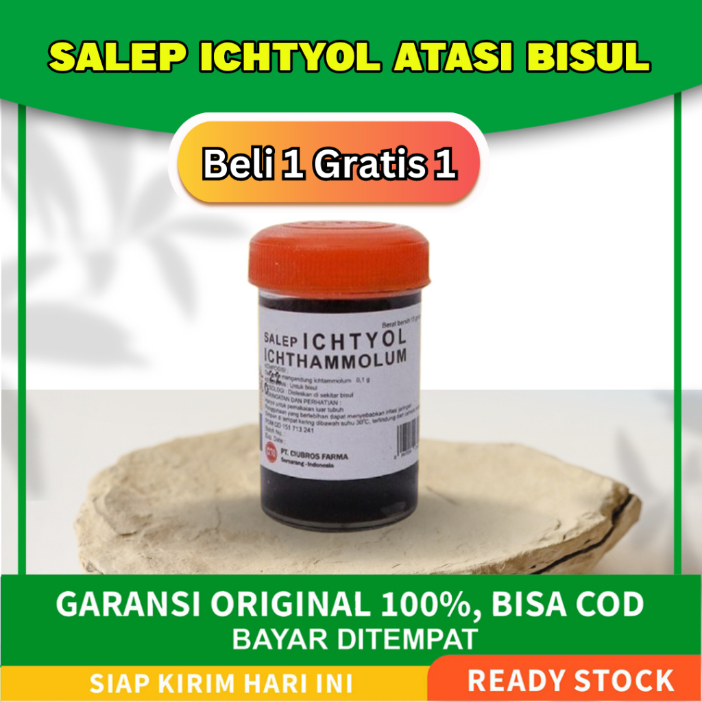 BELI 1 PCS GRATIS 1 SALEP BISUL ICHTYOL - SALEP BPOM HILANGKAN BISUL, ANTIBAKTERIAL, ANTI JAMUR, ANTI PERADANGAN