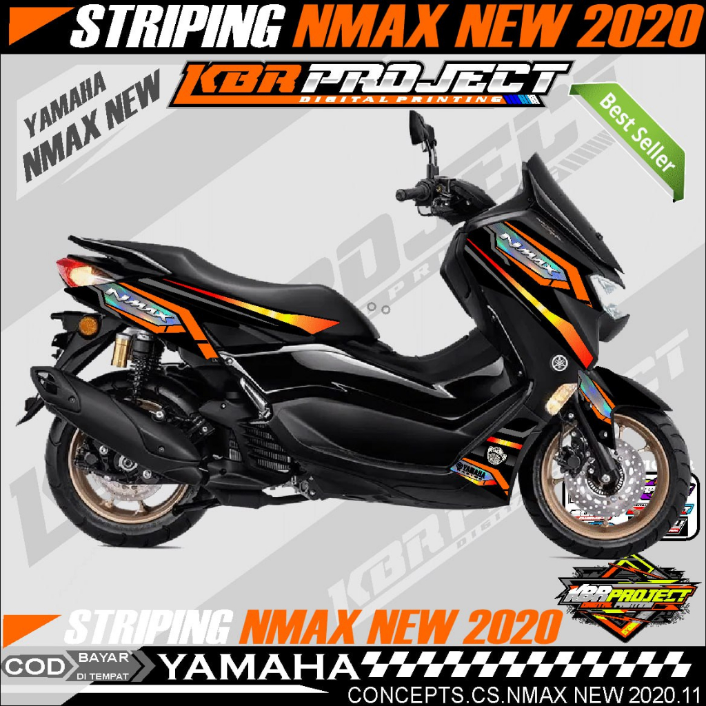 NMAX NEW 2020 STIKER  STRIPING PREMIUM MOTOR KEREN LIS VARIASI NMAX NEW 2020 STIKER MOTOR YAMAHA DES