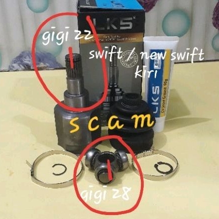 Cv Joint Dalam Inner As Roda Dalam Suzuki Swift & New Swift Kiri