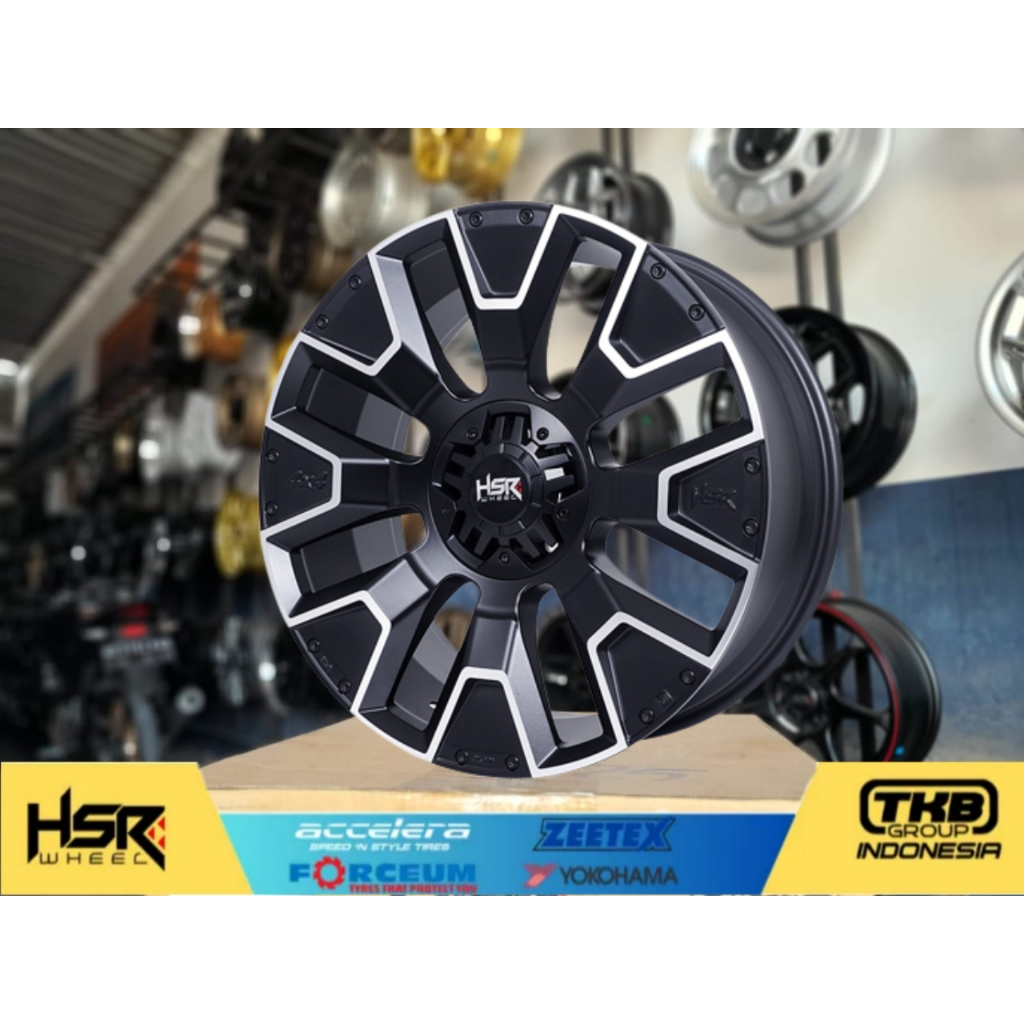 velg mobil navara r20 pcd 6x114,3 lebar 8,5 et20 velg racing hsr ring 20 tipe dolasi