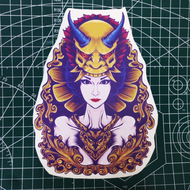 

cetak water slide decal Japanese racing motor mobil helm dll