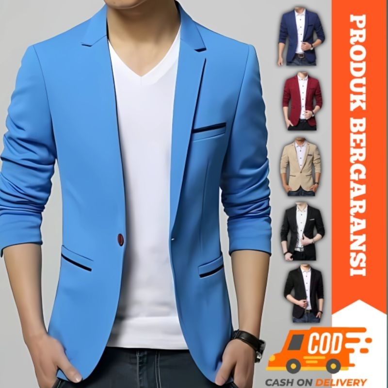 Jas Pria Keren Modis Kekinian Blazer Slimfit Premium