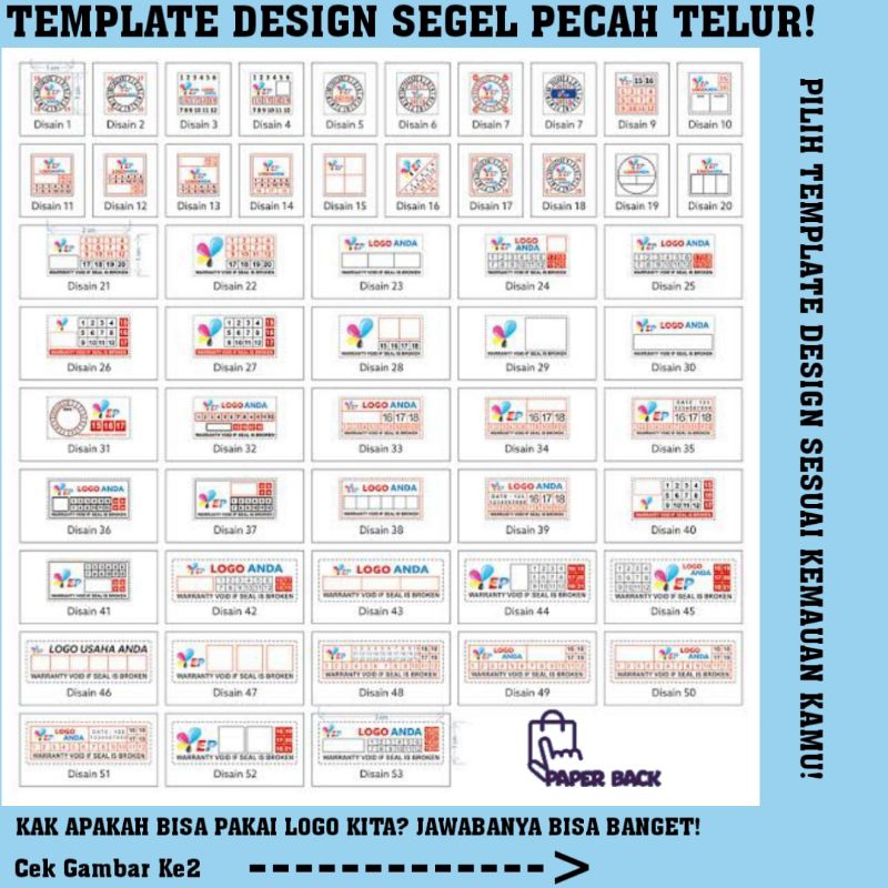 

Stiker Segel Garansi Pecah Telur Design Brand Logo Sesuai Kemauan Kamu / Stiker Garansi Segel Pecah Telor / Segel Garansi Costum Full Color