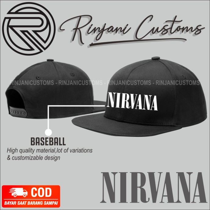 TOPI SNAPBACK NIRVANA - TOPI SNAPBACK MUSIK NIRVANA - TOPI SNAPBACK NIRVANA KEREN