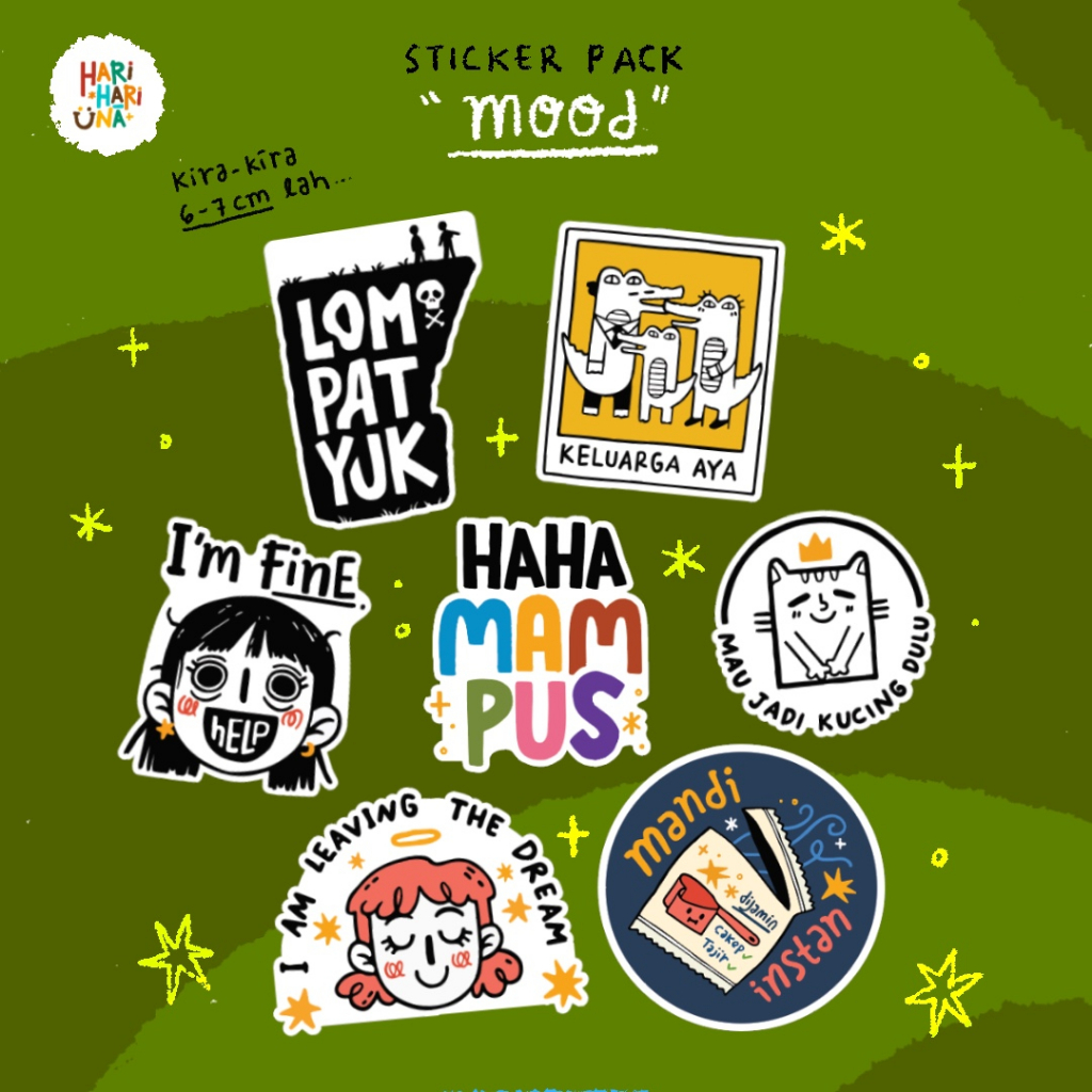 

[Hari Hari Una] MOOD sticker pack/die cut sticker