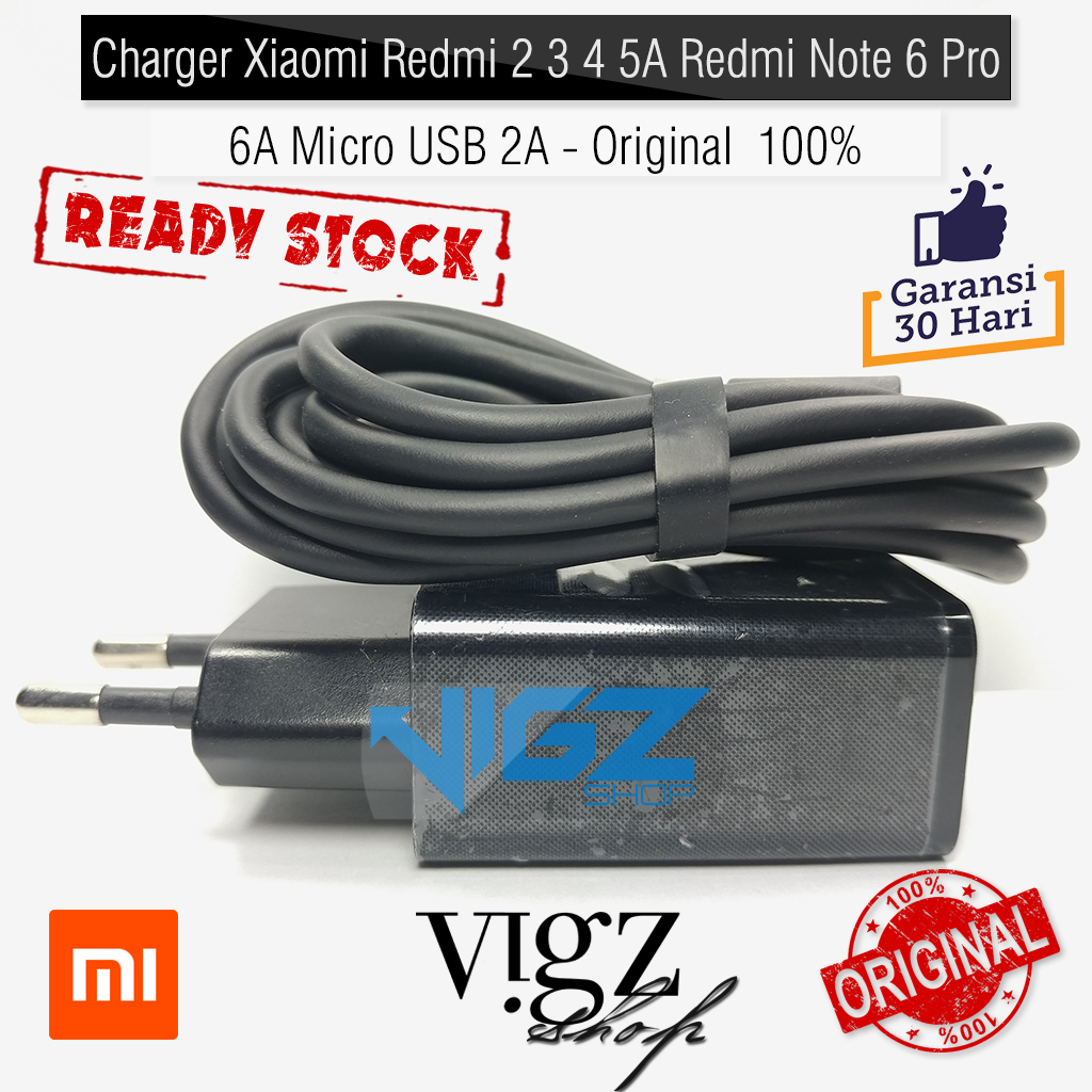 Charger Xiaomi Redmi Note 6 Pro Redmi 6A Redmi Note 2 3 4 Redmi Micro USB 2A Original 100%