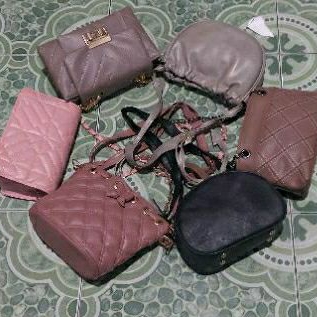 Paket usaha tas wanita selempang dompet sling bag