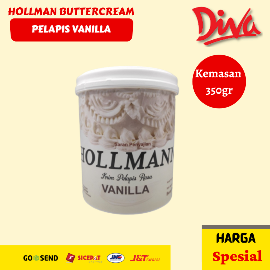 

[350gr] Holman Buttercream / Krim Pelapis Vanila Hollman Buttercream 1 Pail