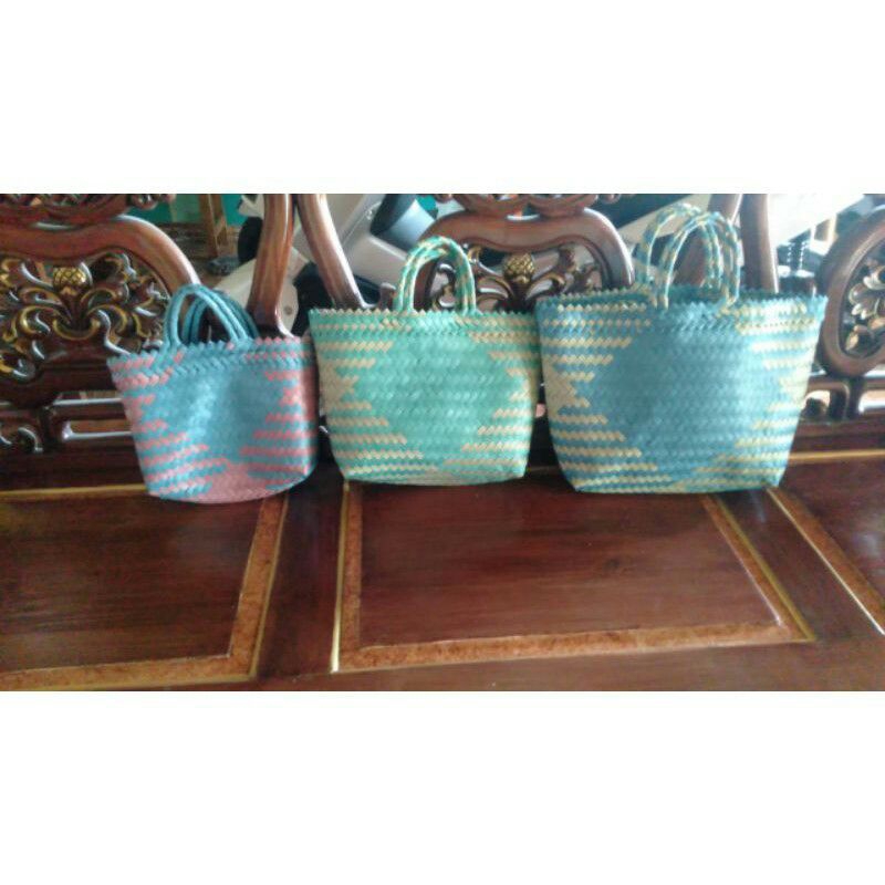 READY STOK - TAS ANYAMAN PLASTIK MURAH Lurik Hampers/Sovenir/Berkatan/Lebaran