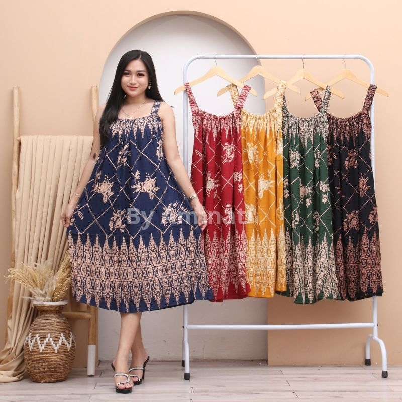 Baju Daster Wanita Piyama Motif Bunga Cemara Size Jumbo Tanpa Lengan Yukensi Terbaru Kekinian Ld 130