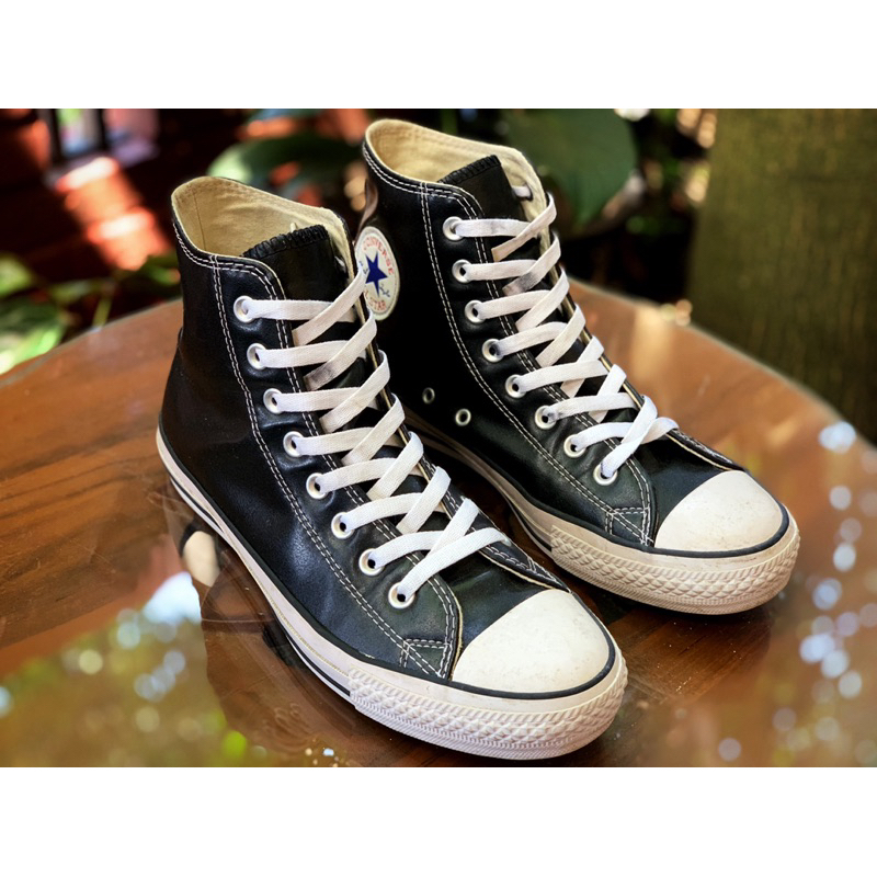 CONVERSE CTAS - HI BLACK WHITE LEATHER