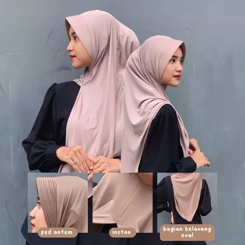 Hijab Segitiga Instan Pad Jersey Hijab Instan Jersey Pad