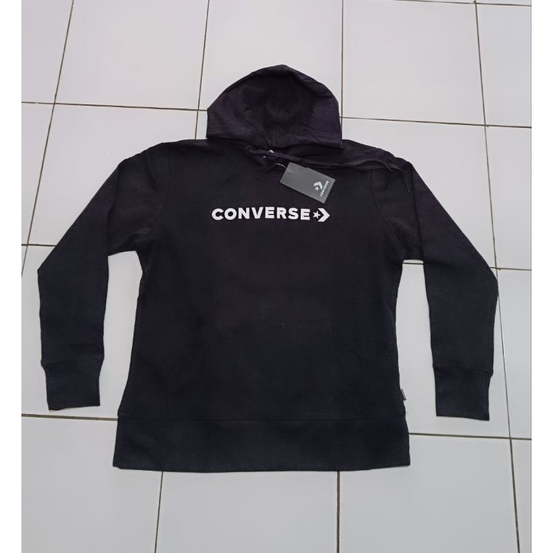SALE Hoodie Converse Black Wanita original Resmi MAP / Sport Station