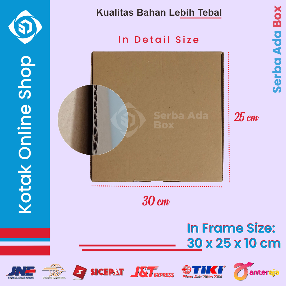 

KARDUS UK 30x25x10 CM / KOTAK KARTON / KOTAK PIZZA / DUS / KOTAK / KOTAK KARDUS / BOX PACKING