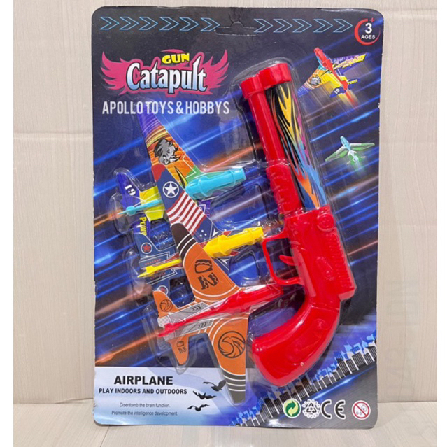 MAINAN ANAK PISTOL NEMBAK PESAWAT / GUN CATAPULT