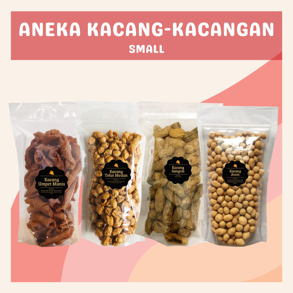 [DELISH SNACKS] Aneka Snack Kacang-Kacangan (S) / Kacang Atom / Kacang Sangrai / Kacang Telur Medan / Kacang Umpet / Cemilan Camilan Asin Gurih