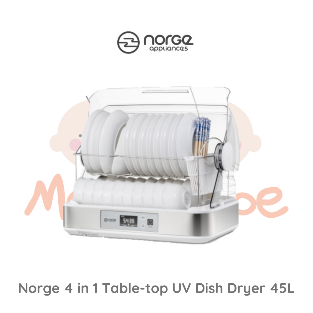 Norge Appliances 4 in 1 Table-top UV Dish Dryer 45L 350W Sterilizer Pengering Alat Makan DD48